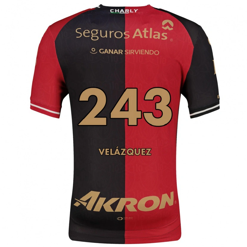 Danxen Bambino Maglia Emilio Velázquez #243 Rosso Nero Marrone Kit Gara Home 2026/27 Maglietta