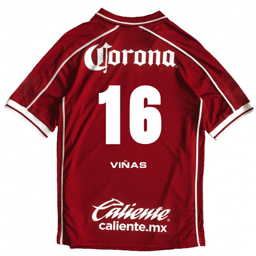 Danxen Bambino Maglia Federico Viñas #16 Bianco Rosso Kit Gara Home 2026/27 Maglietta
