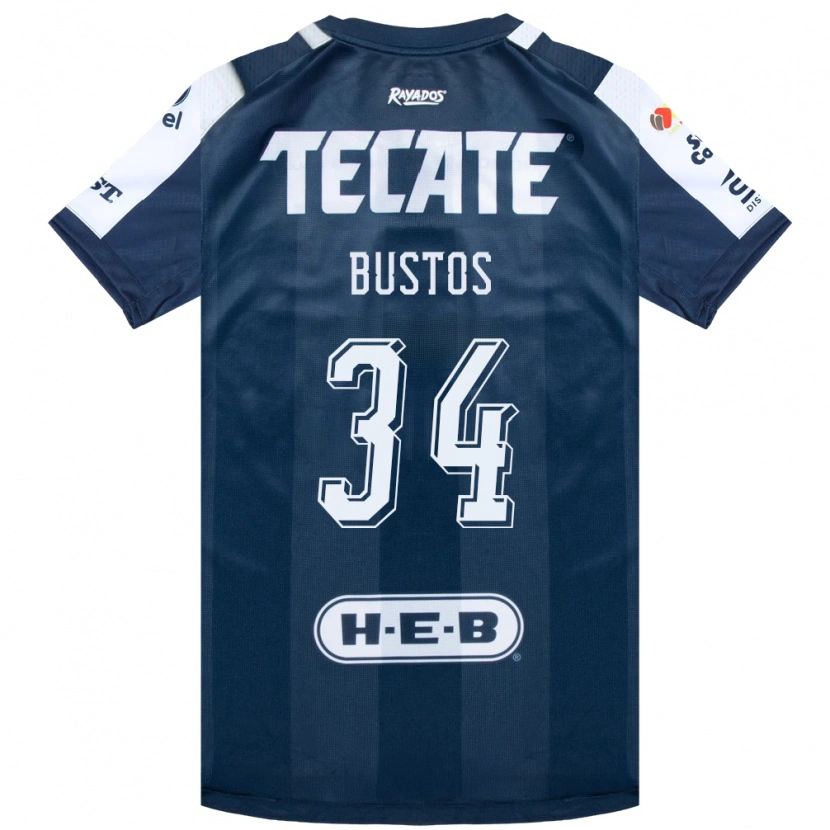 Danxen Bambino Maglia César Bustos #34 Bluinchiostro Bianco Rosso Kit Gara Home 2026/27 Maglietta