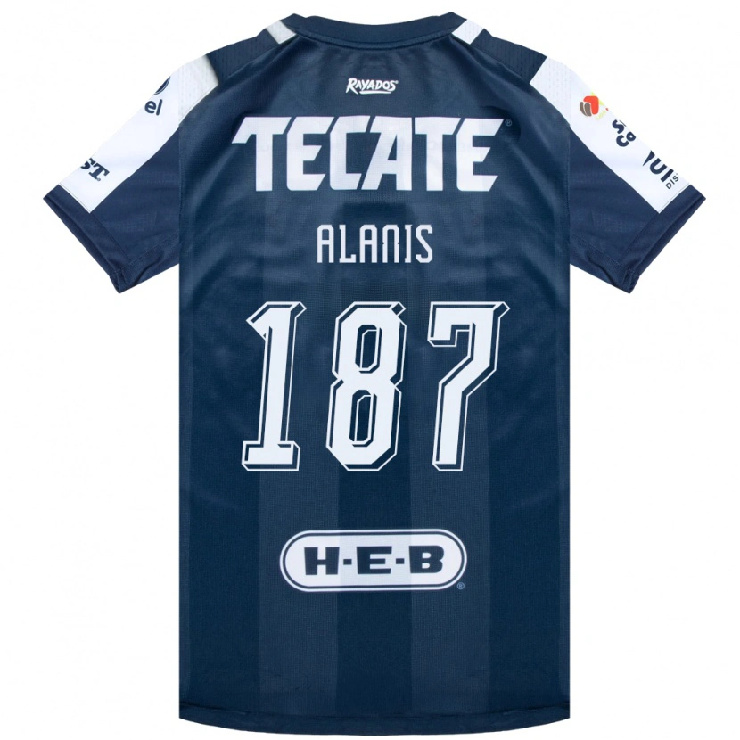 Danxen Bambino Maglia Brian Alanís #187 Bluinchiostro Bianco Rosso Kit Gara Home 2026/27 Maglietta