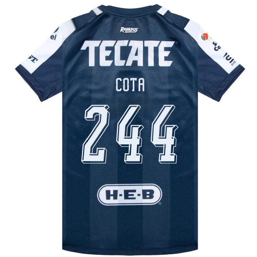 Danxen Bambino Maglia Mario Cota #244 Bluinchiostro Bianco Rosso Kit Gara Home 2026/27 Maglietta