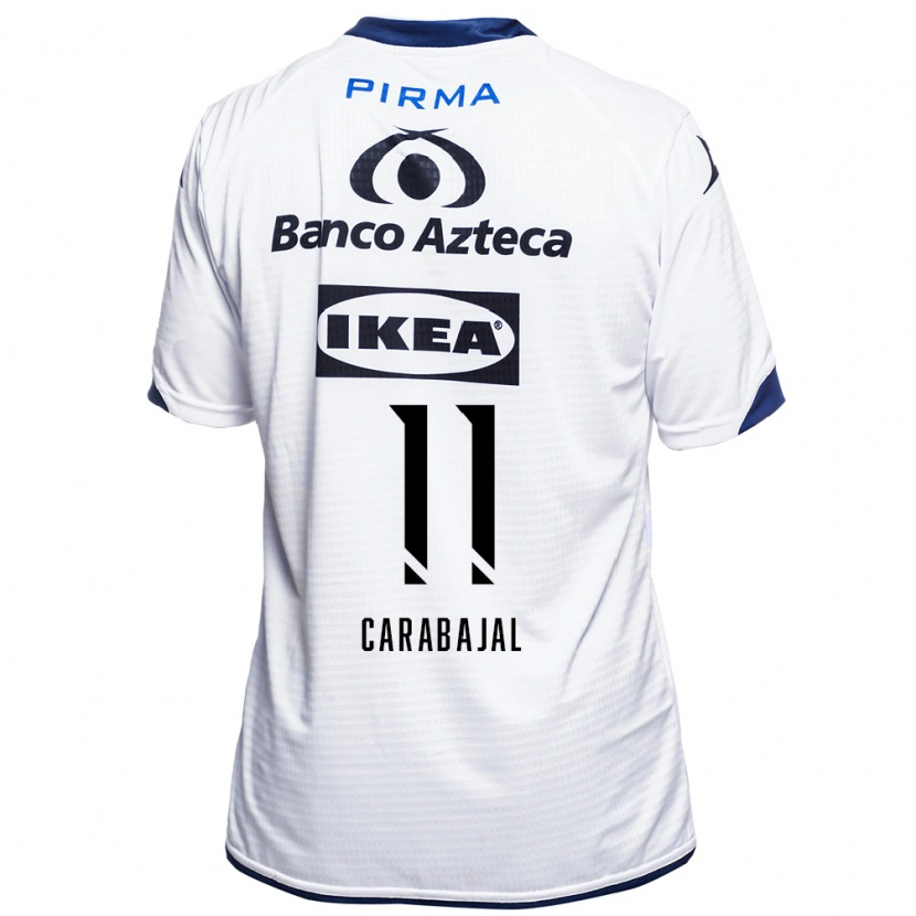 Danxen Bambino Maglia Gabriel Carabajal #11 Bianco Nero Blu Kit Gara Home 2026/27 Maglietta