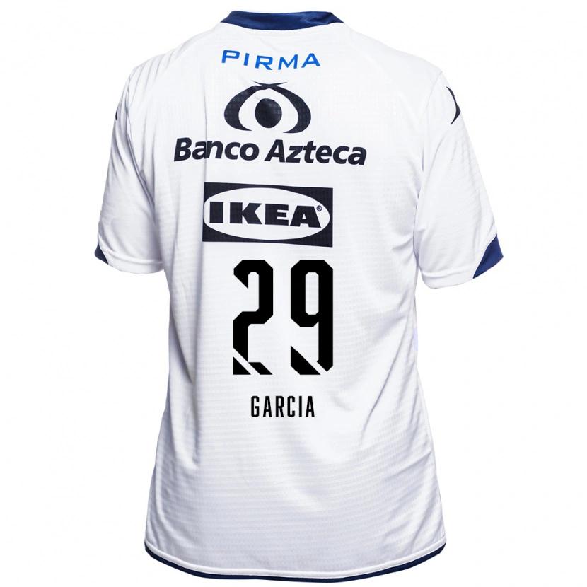 Danxen Bambino Maglia Emiliano García #29 Bianco Nero Blu Kit Gara Home 2026/27 Maglietta