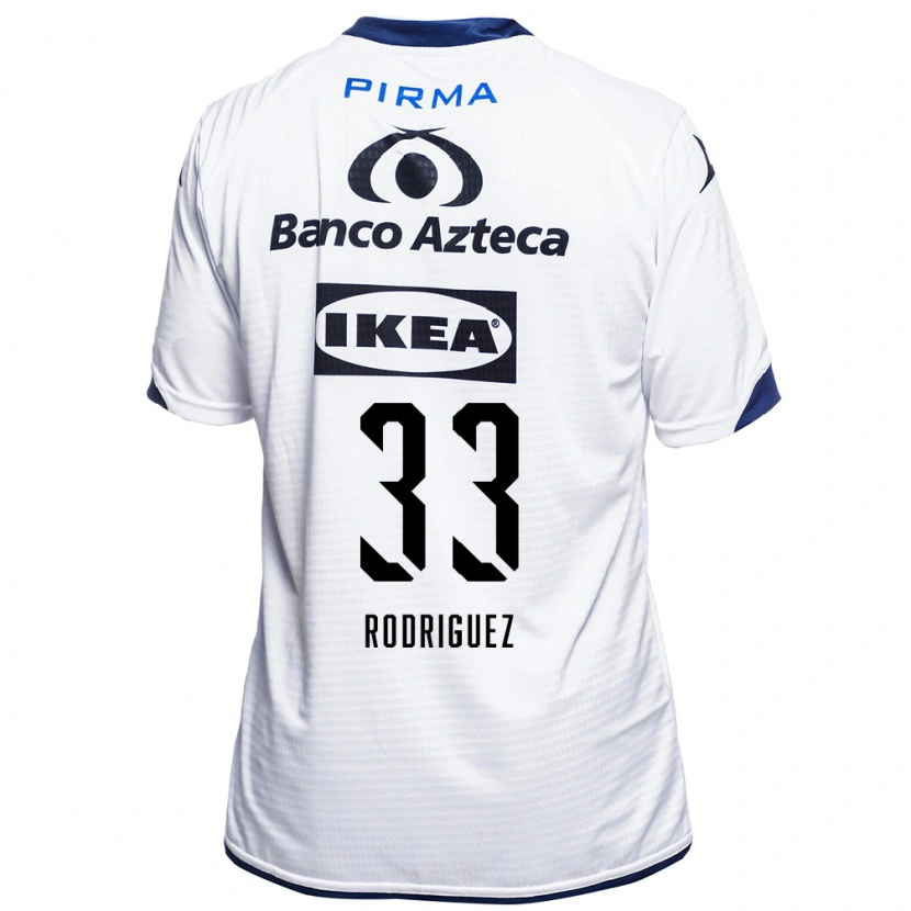 Danxen Bambino Maglia Jesús Rodríguez #33 Bianco Nero Blu Kit Gara Home 2026/27 Maglietta