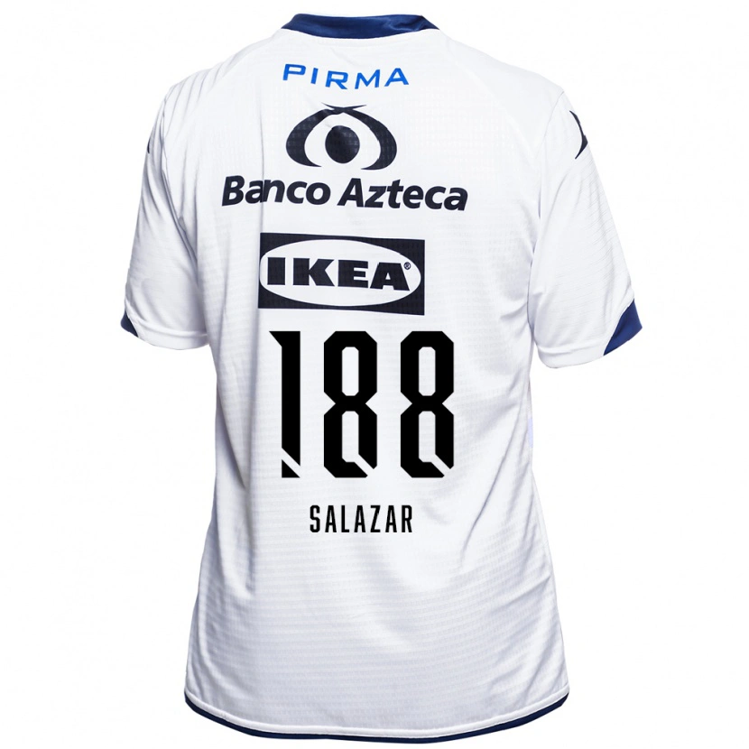 Danxen Bambino Maglia Ronaldo Salazar #188 Bianco Nero Blu Kit Gara Home 2026/27 Maglietta