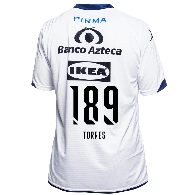 Danxen Bambino Maglia Dylan Torres #189 Bianco Nero Blu Kit Gara Home 2026/27 Maglietta