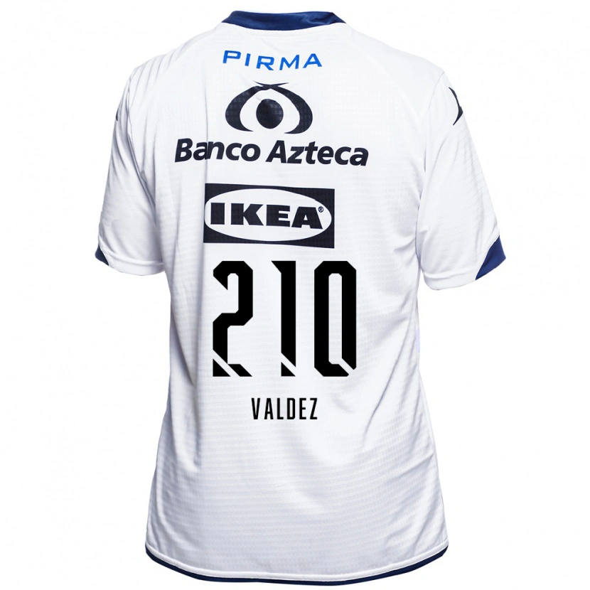 Danxen Bambino Maglia Jesús Valdez #210 Bianco Nero Blu Kit Gara Home 2026/27 Maglietta