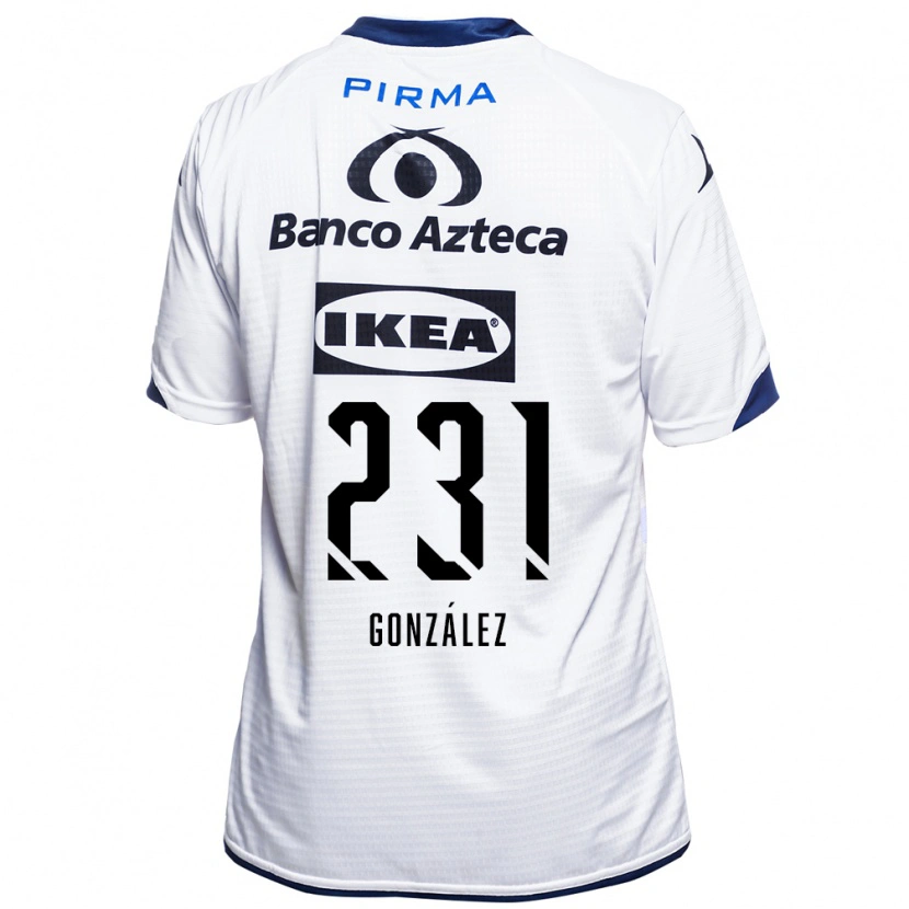 Danxen Bambino Maglia Ángel González #231 Bianco Nero Blu Kit Gara Home 2026/27 Maglietta