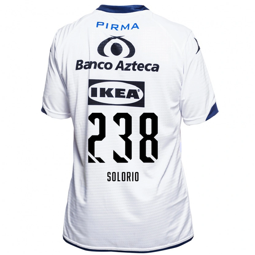 Danxen Bambino Maglia Héctor Solorio #238 Bianco Nero Blu Kit Gara Home 2026/27 Maglietta