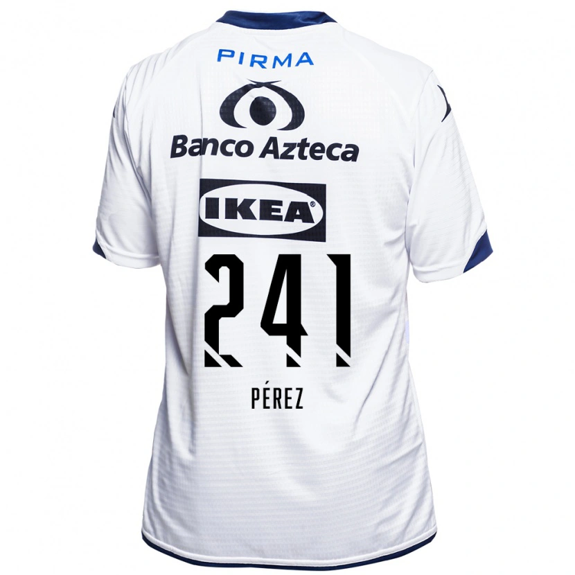 Danxen Bambino Maglia Eduardo Pérez #241 Bianco Nero Blu Kit Gara Home 2026/27 Maglietta