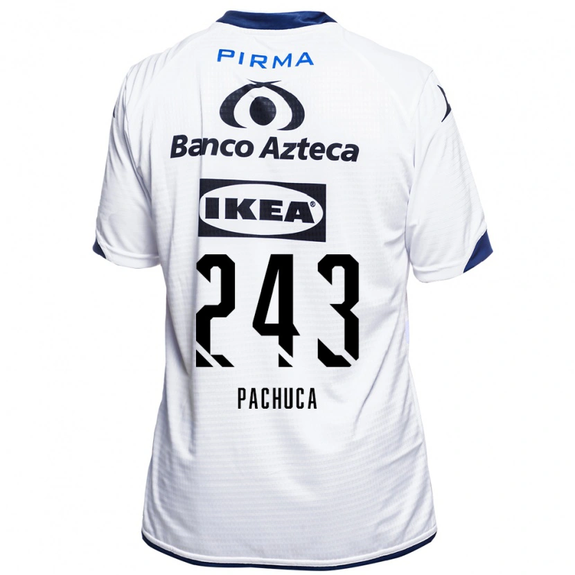 Danxen Bambino Maglia Erick Pachuca #243 Bianco Nero Blu Kit Gara Home 2026/27 Maglietta