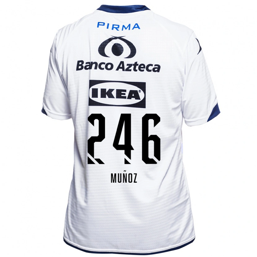 Danxen Bambino Maglia Zamier Muñoz #246 Bianco Nero Blu Kit Gara Home 2026/27 Maglietta