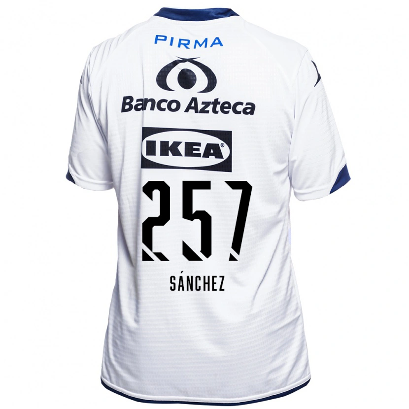 Danxen Bambino Maglia Xavi Sánchez #257 Bianco Nero Blu Kit Gara Home 2026/27 Maglietta