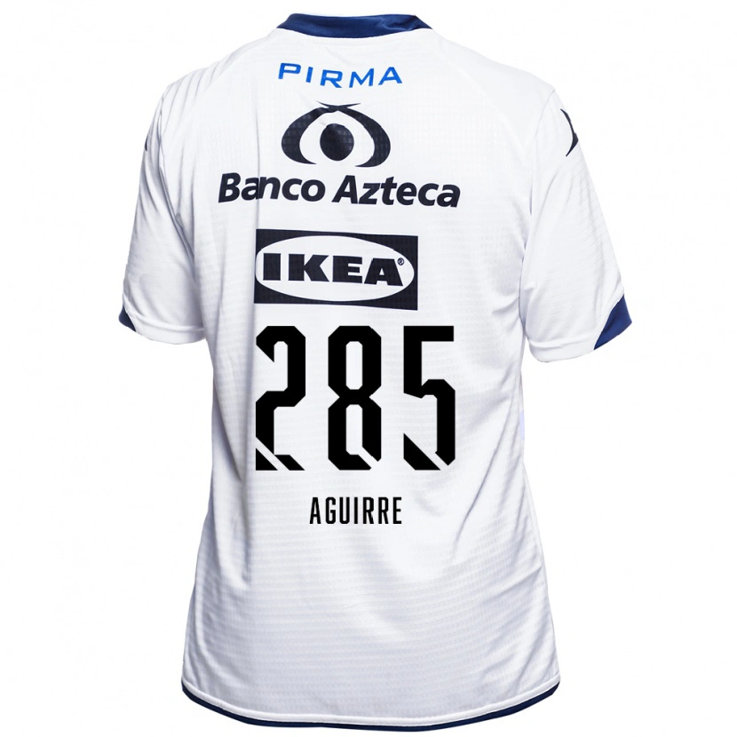 Danxen Bambino Maglia Juan Aguirre #285 Bianco Nero Blu Kit Gara Home 2026/27 Maglietta