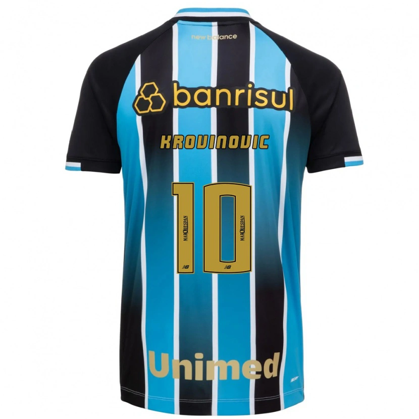 Danxen Bambino Maglia Filip Krovinovic #10 Blu Marrone Nero Kit Gara Home 2026/27 Maglietta