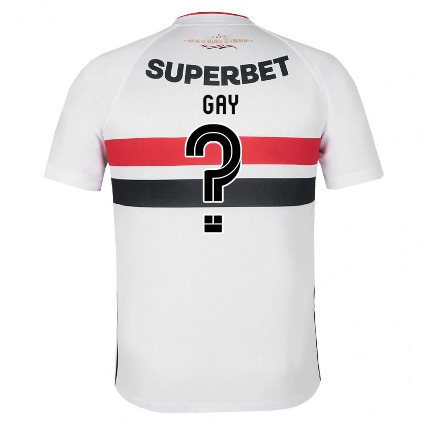 Danxen Bambino Maglia Ganael Gay #0 Bianco Rosso Nero Kit Gara Home 2026/27 Maglietta