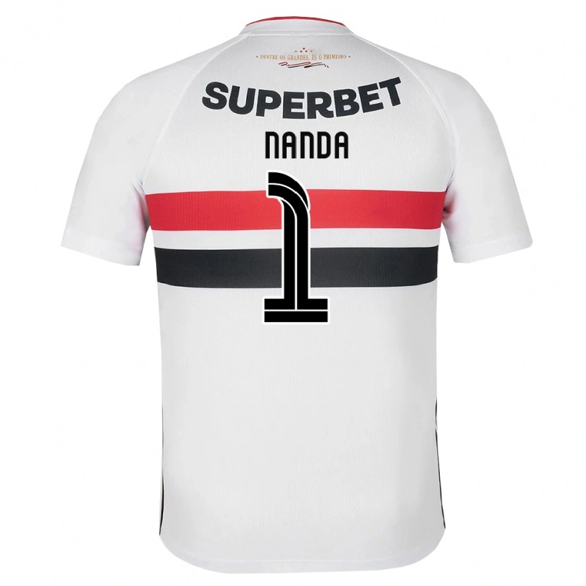 Danxen Bambino Maglia Nanda #1 Bianco Rosso Nero Kit Gara Home 2026/27 Maglietta