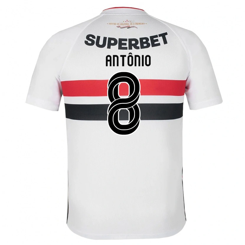 Danxen Bambino Maglia Marcos Antônio #8 Bianco Rosso Nero Kit Gara Home 2026/27 Maglietta