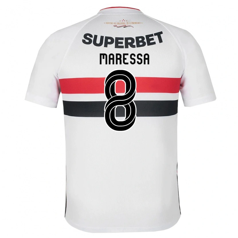 Danxen Bambino Maglia Maressa #8 Bianco Rosso Nero Kit Gara Home 2026/27 Maglietta