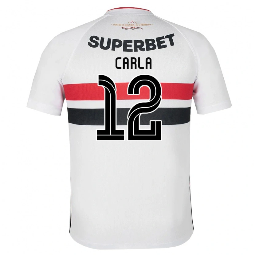 Danxen Bambino Maglia Carla Maria Da Silva #12 Bianco Rosso Nero Kit Gara Home 2026/27 Maglietta