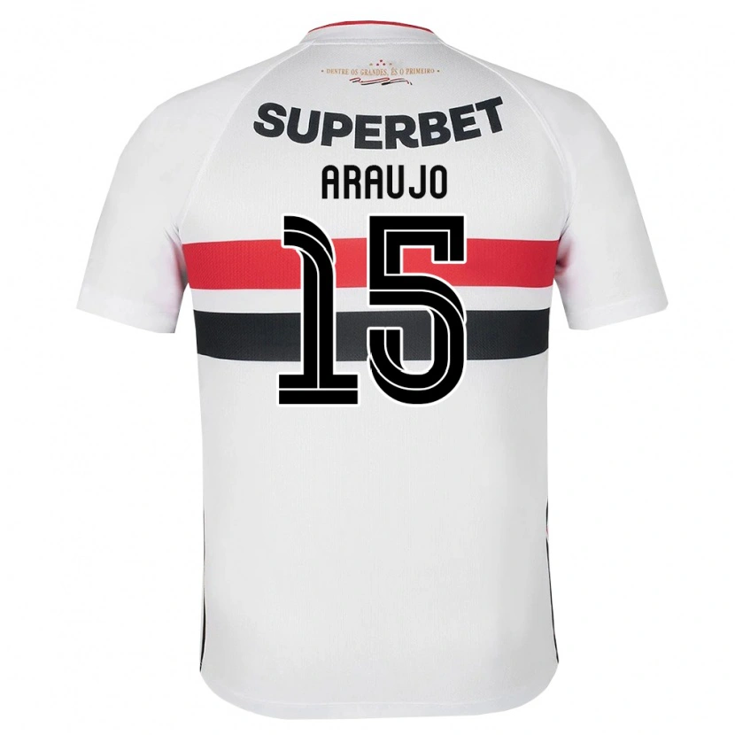 Danxen Bambino Maglia Michel Araújo #15 Bianco Rosso Nero Kit Gara Home 2026/27 Maglietta