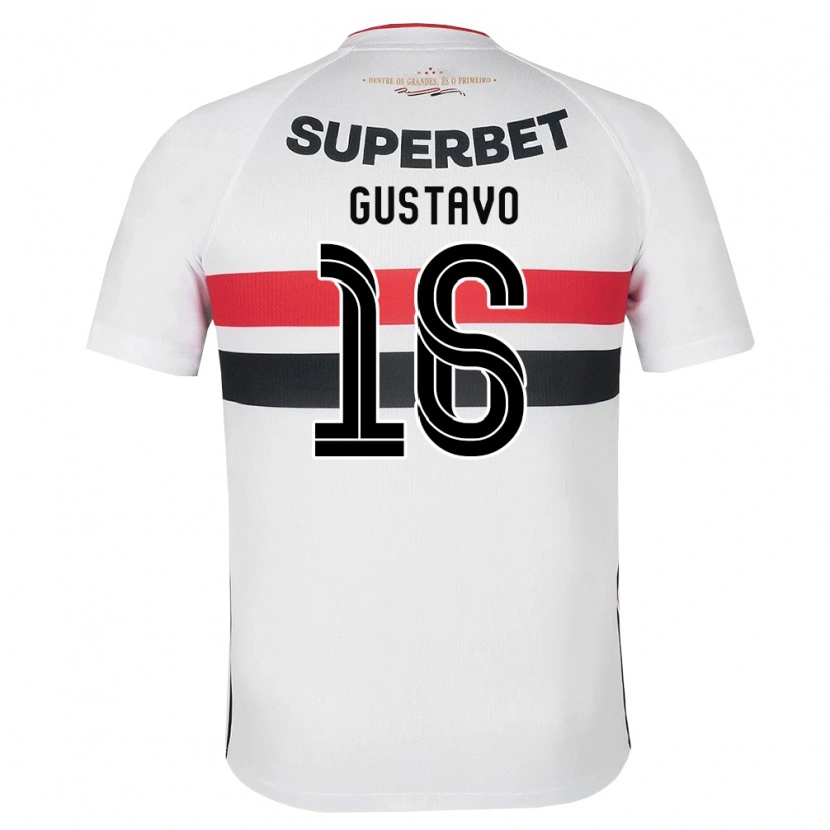 Danxen Bambino Maglia Luiz Gustavo #16 Bianco Rosso Nero Kit Gara Home 2026/27 Maglietta