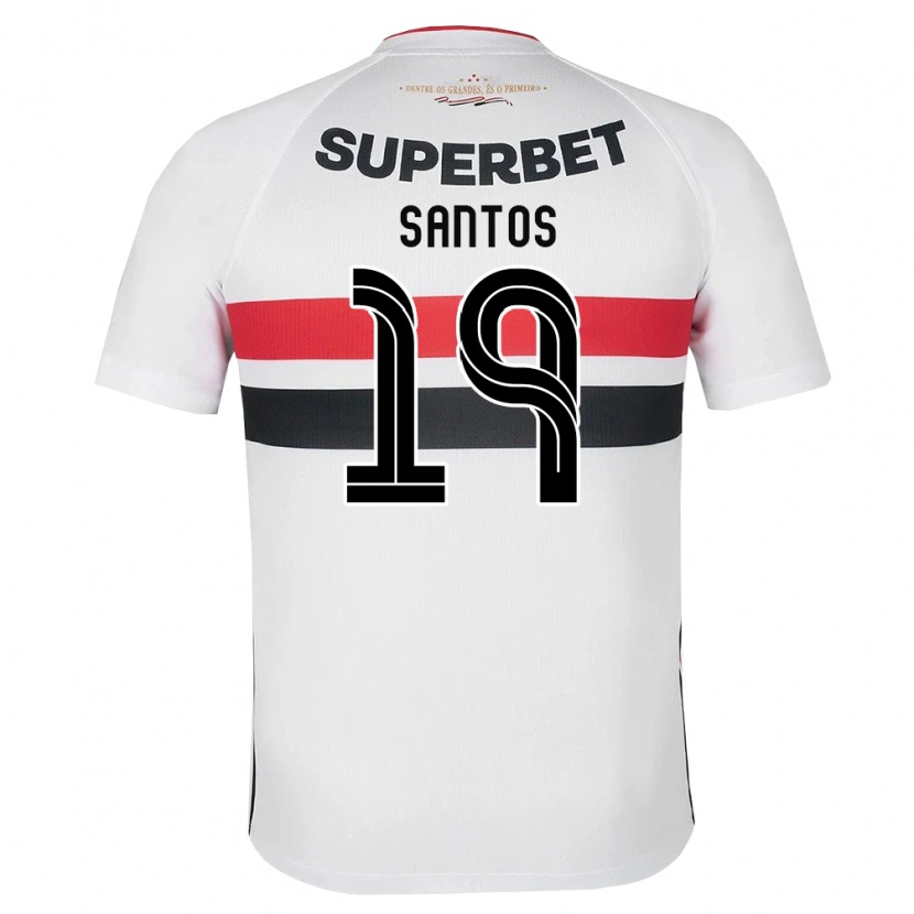 Danxen Bambino Maglia Kaio Santos #19 Bianco Rosso Nero Kit Gara Home 2026/27 Maglietta