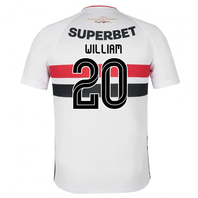 Danxen Bambino Maglia Robert William #20 Bianco Rosso Nero Kit Gara Home 2026/27 Maglietta