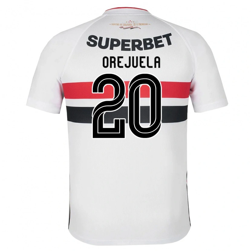 Danxen Bambino Maglia Luis Manuel Orejuela #20 Bianco Rosso Nero Kit Gara Home 2026/27 Maglietta