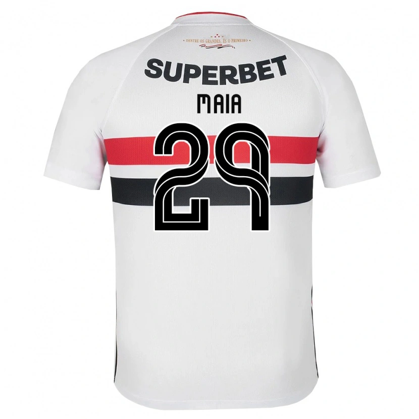 Danxen Bambino Maglia Pablo Maia #29 Bianco Rosso Nero Kit Gara Home 2026/27 Maglietta