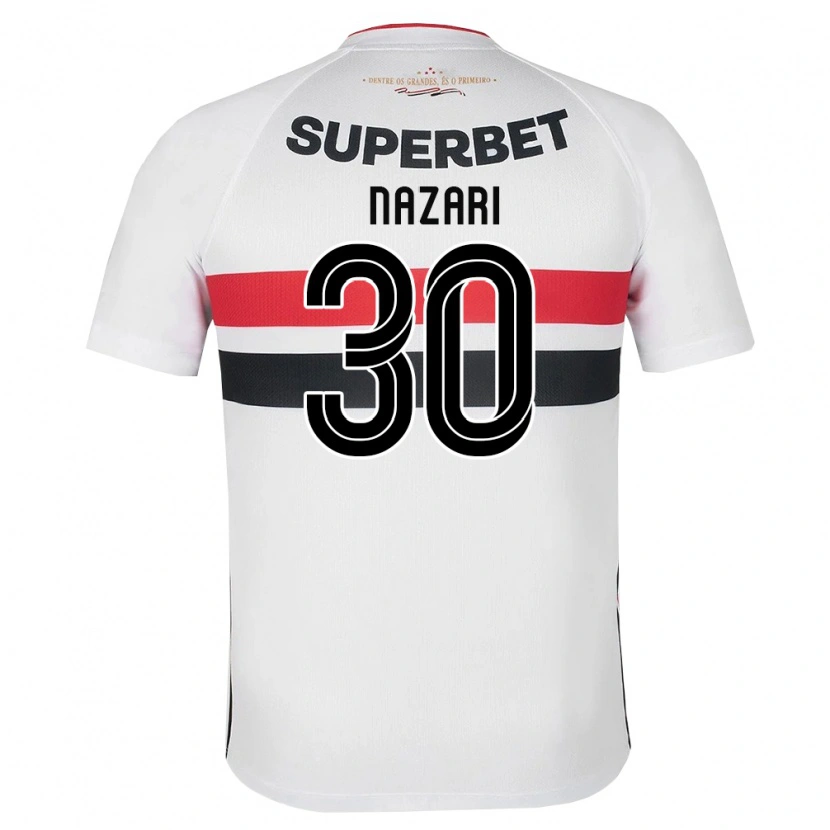 Danxen Bambino Maglia João Nazari #30 Bianco Rosso Nero Kit Gara Home 2026/27 Maglietta