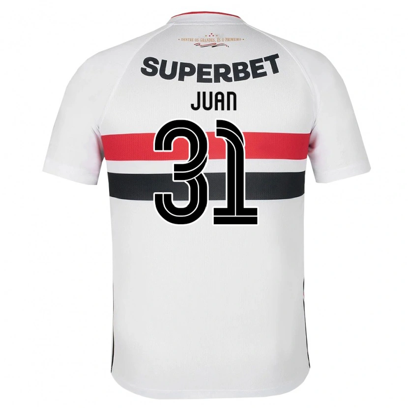 Danxen Bambino Maglia Juan #31 Bianco Rosso Nero Kit Gara Home 2026/27 Maglietta