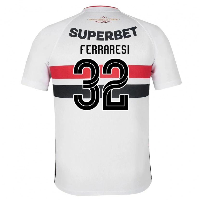 Danxen Bambino Maglia Nahuel Ferraresi #32 Bianco Rosso Nero Kit Gara Home 2026/27 Maglietta