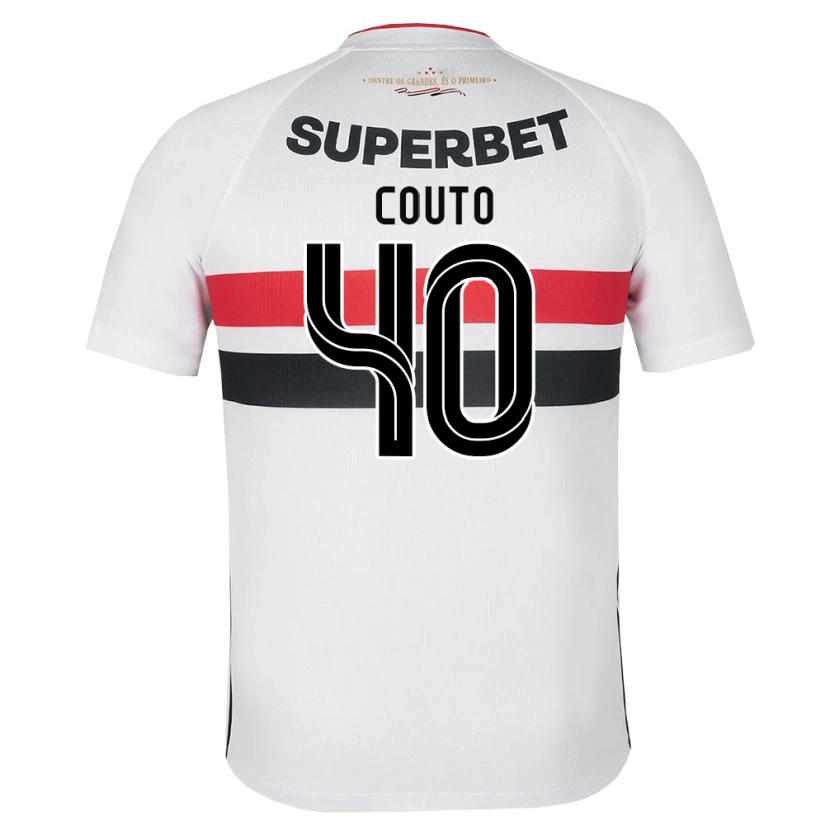 Danxen Bambino Maglia Thiago Couto #40 Bianco Rosso Nero Kit Gara Home 2026/27 Maglietta
