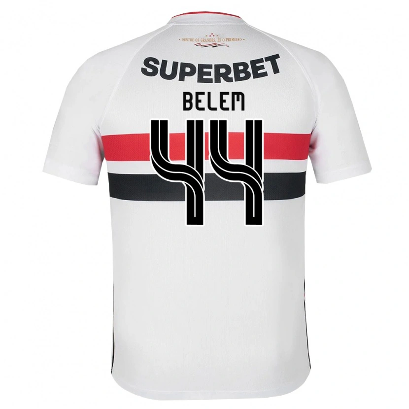 Danxen Bambino Maglia Matheus Belém #44 Bianco Rosso Nero Kit Gara Home 2026/27 Maglietta