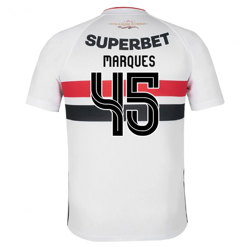 Danxen Bambino Maglia Lucca Marques Alencar #45 Bianco Rosso Nero Kit Gara Home 2026/27 Maglietta