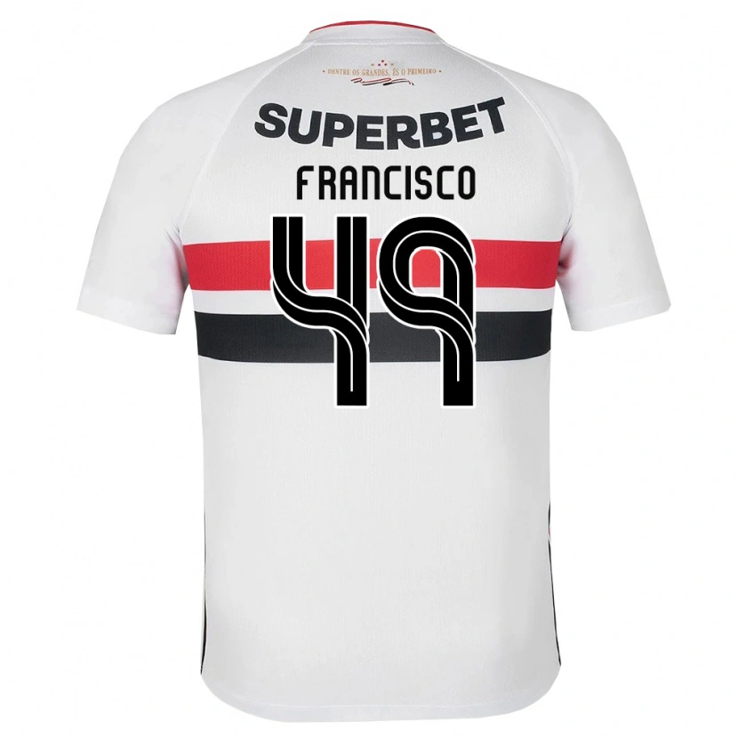 Danxen Bambino Maglia Ryan Francisco #49 Bianco Rosso Nero Kit Gara Home 2026/27 Maglietta