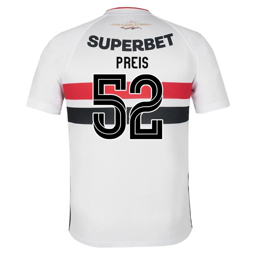 Danxen Bambino Maglia Felipe Preis #52 Bianco Rosso Nero Kit Gara Home 2026/27 Maglietta