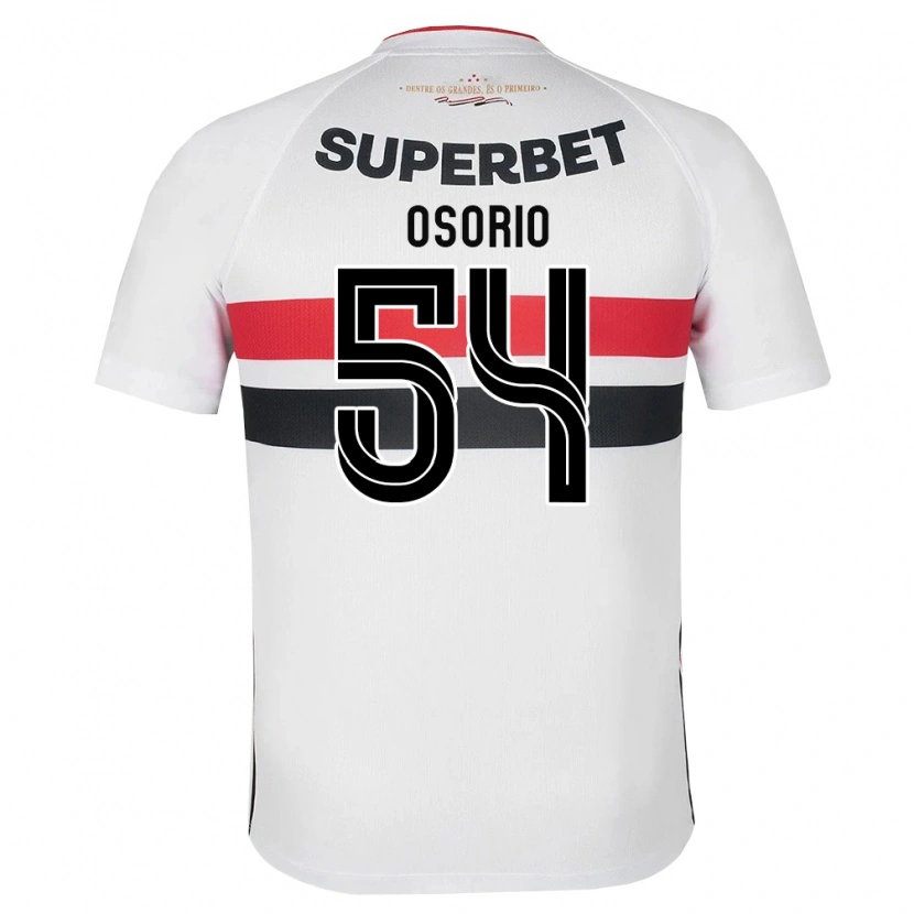Danxen Bambino Maglia Luis Osorio #54 Bianco Rosso Nero Kit Gara Home 2026/27 Maglietta