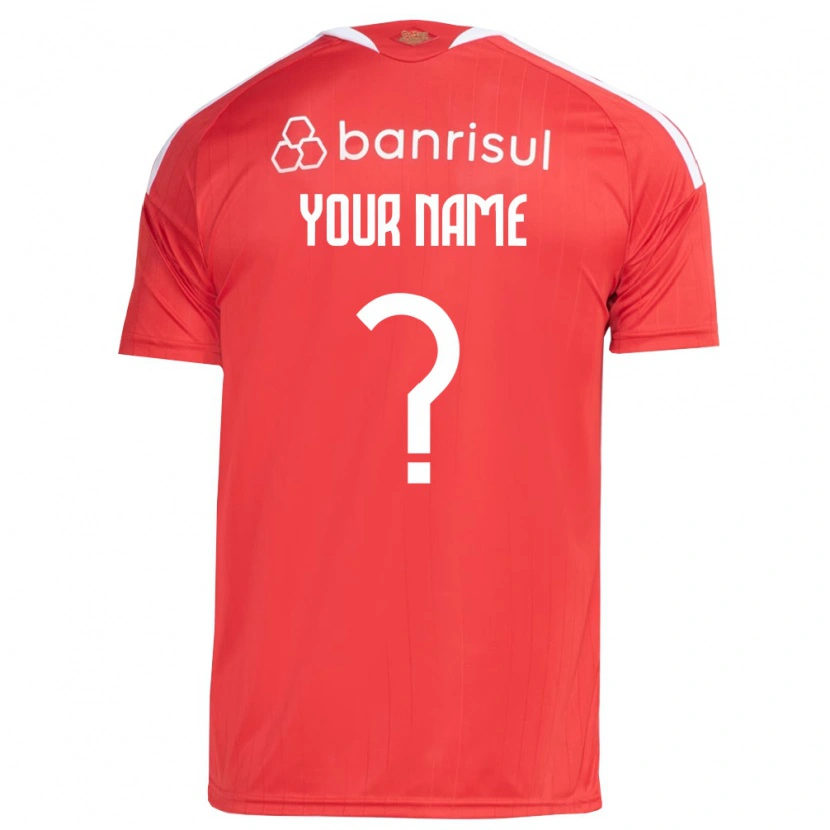 Danxen Bambino Maglia Il Tuo Nome #0 Rosso Bianco Kit Gara Home 2026/27 Maglietta