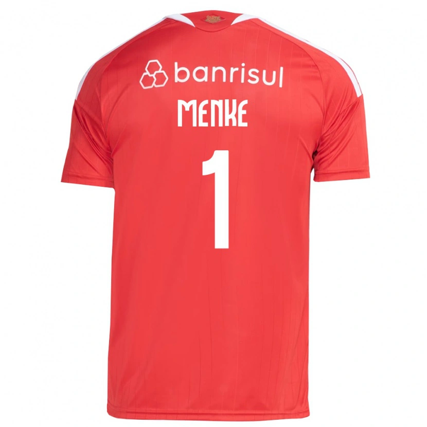 Danxen Bambino Maglia Henrique Menke #1 Rosso Bianco Kit Gara Home 2026/27 Maglietta