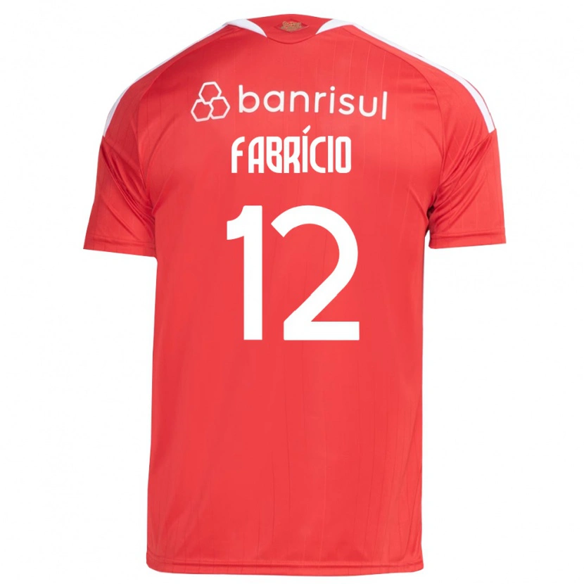 Danxen Bambino Maglia Fabrício #12 Rosso Bianco Kit Gara Home 2026/27 Maglietta