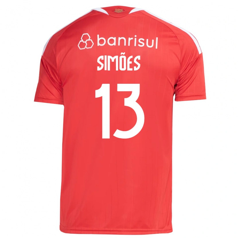 Danxen Bambino Maglia Arthur Simões #13 Rosso Bianco Kit Gara Home 2026/27 Maglietta
