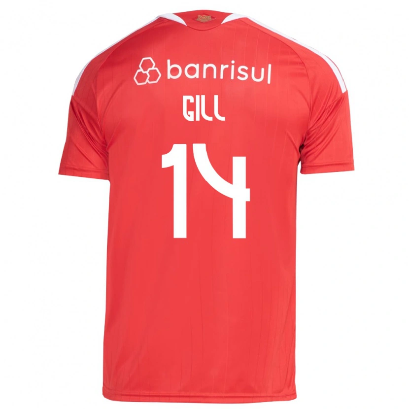 Danxen Bambino Maglia Antonio Gill #14 Rosso Bianco Kit Gara Home 2026/27 Maglietta