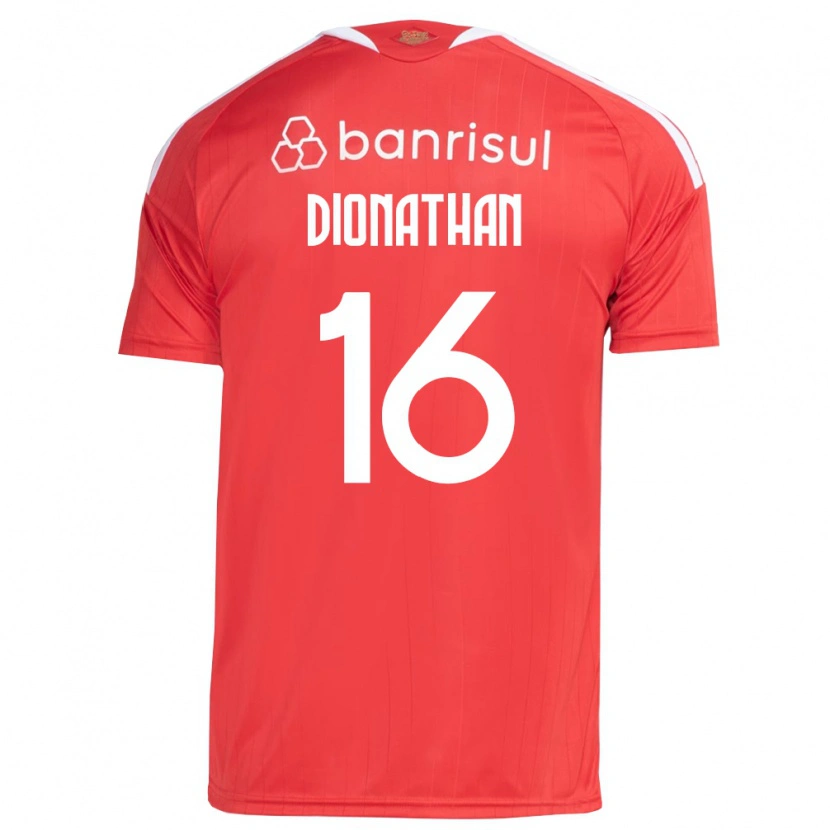 Danxen Bambino Maglia Dionathan De Lima Dos Santos #16 Rosso Bianco Kit Gara Home 2026/27 Maglietta