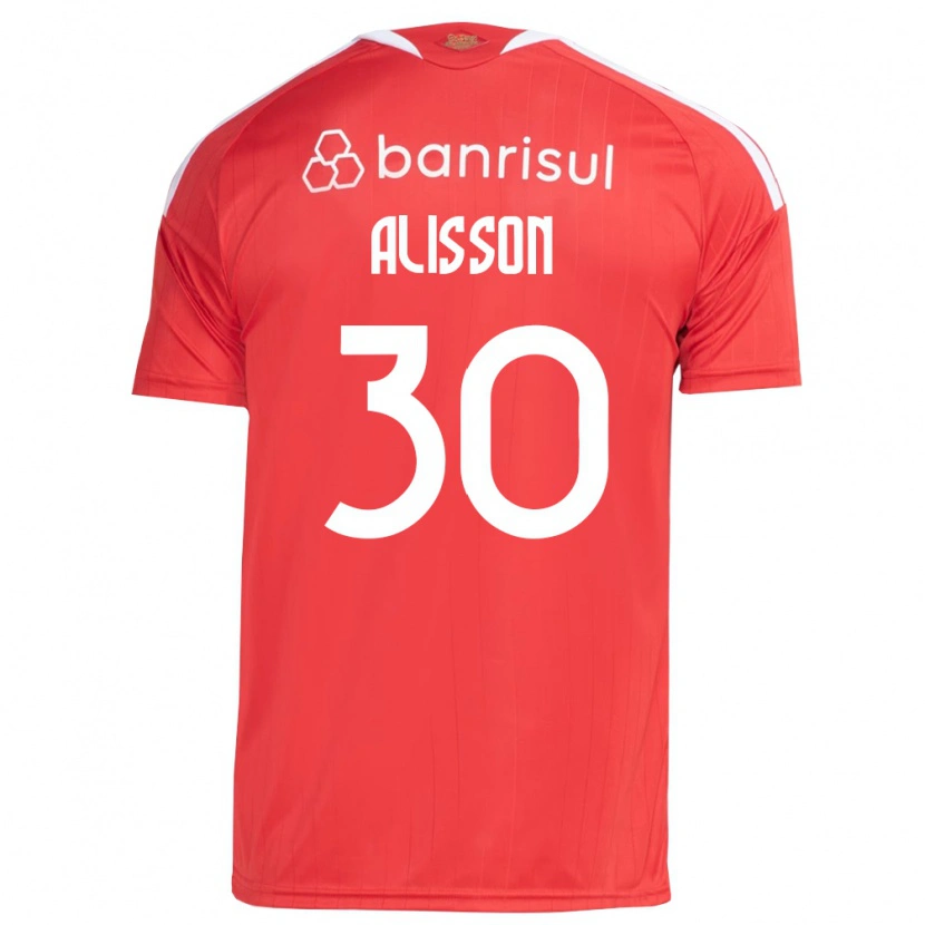 Danxen Bambino Maglia Alisson Rodrigues De Melo #30 Rosso Bianco Kit Gara Home 2026/27 Maglietta
