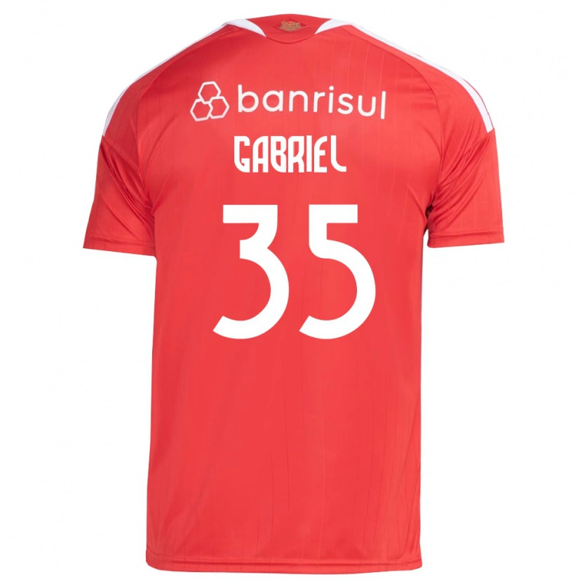 Danxen Bambino Maglia Ze Gabriel #35 Rosso Bianco Kit Gara Home 2026/27 Maglietta
