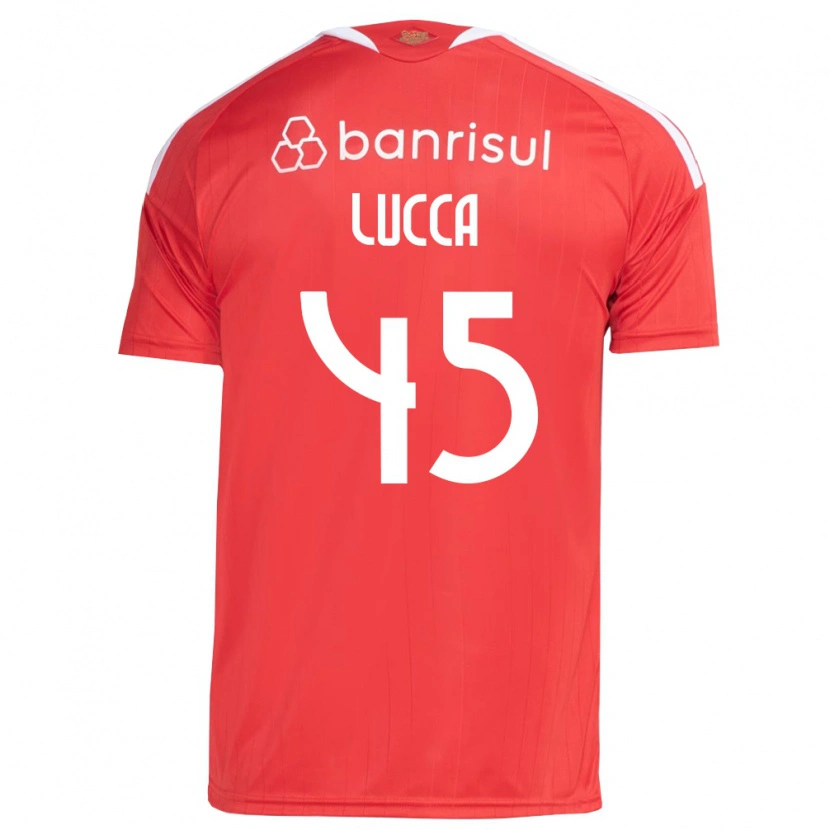 Danxen Bambino Maglia Lucca #45 Rosso Bianco Kit Gara Home 2026/27 Maglietta