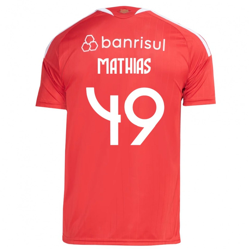 Danxen Bambino Maglia Ricardo Mathias #49 Rosso Bianco Kit Gara Home 2026/27 Maglietta
