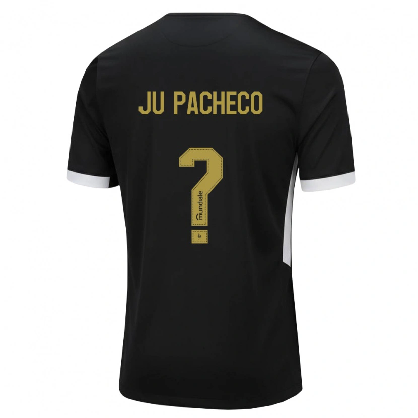 Danxen Bambino Maglia Ju Pacheco #0 Nero Bianco Giallo Kit Gara Home 2026/27 Maglietta